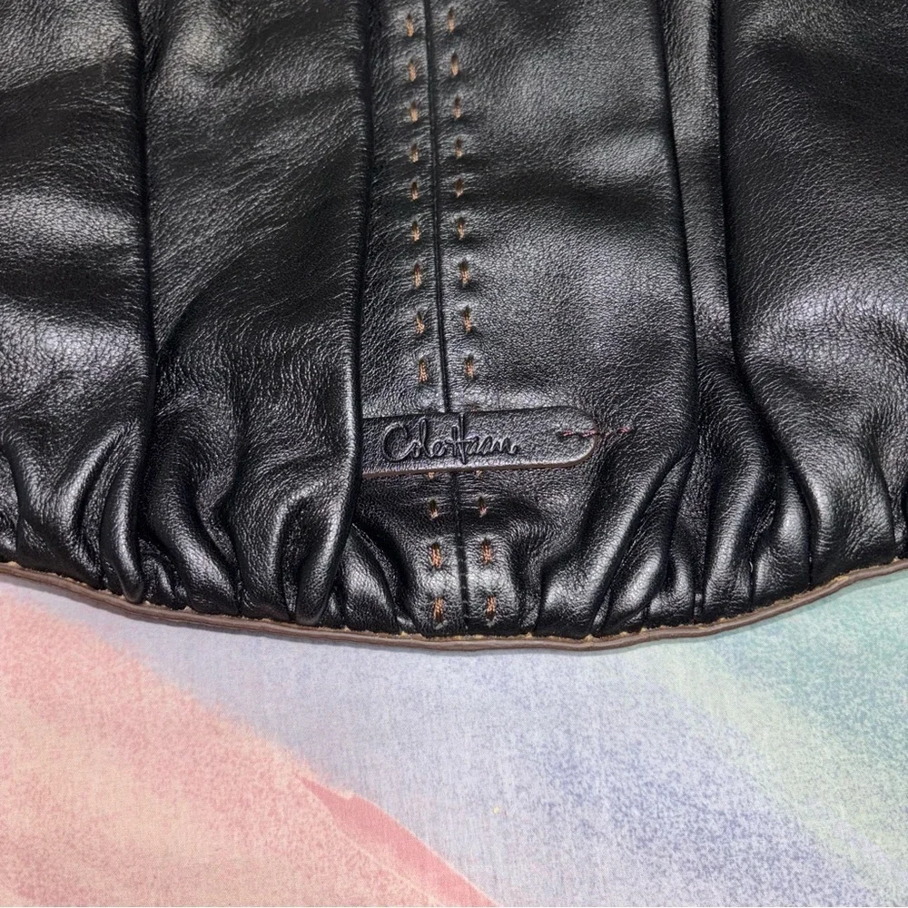 Cole Haan Village Soft Rouched Satchel Black